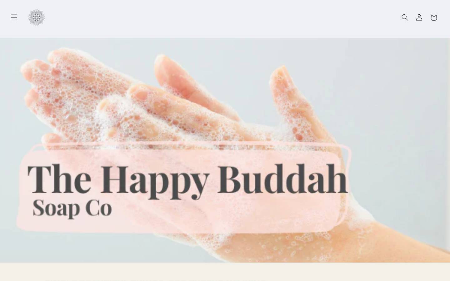 thehappybuddahsoapco.com homepage screenshot