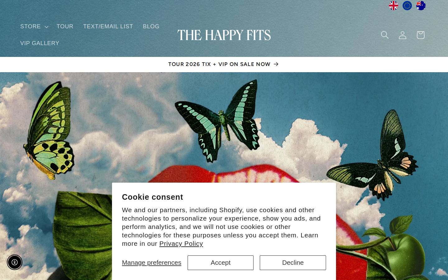 thehappyfits.com homepage screenshot