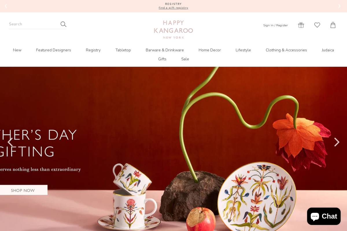 thehappykangaroo.com homepage screenshot