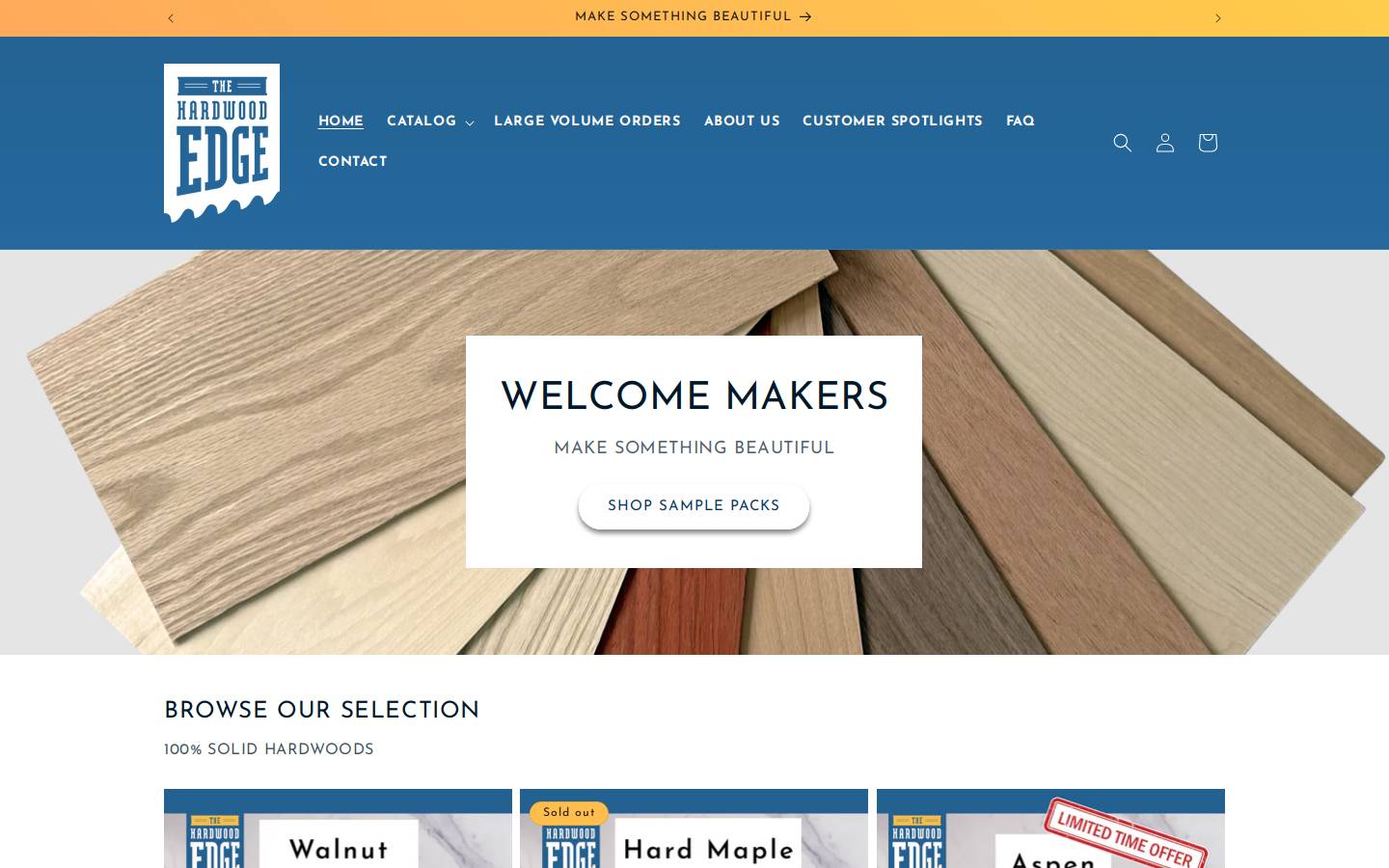 thehardwoodedge.com homepage screenshot