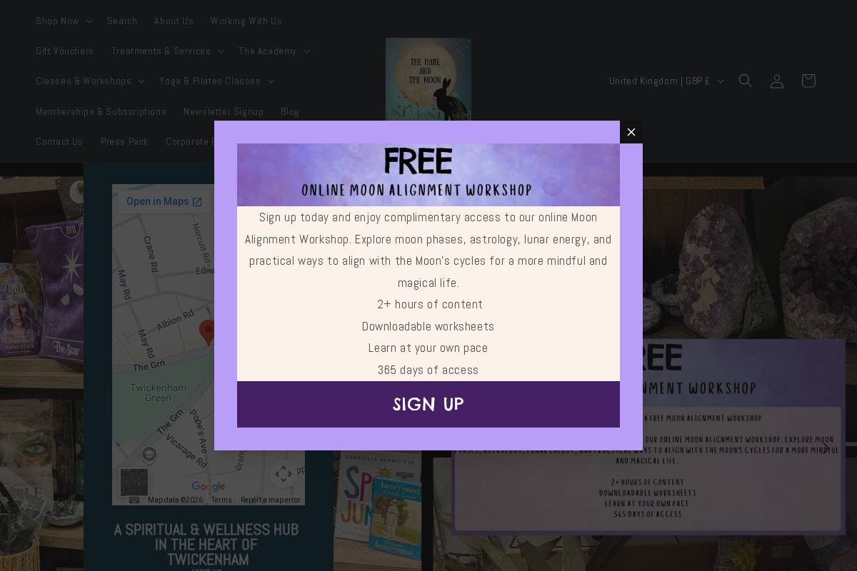 The Hare And The Moon homepage screenshot
