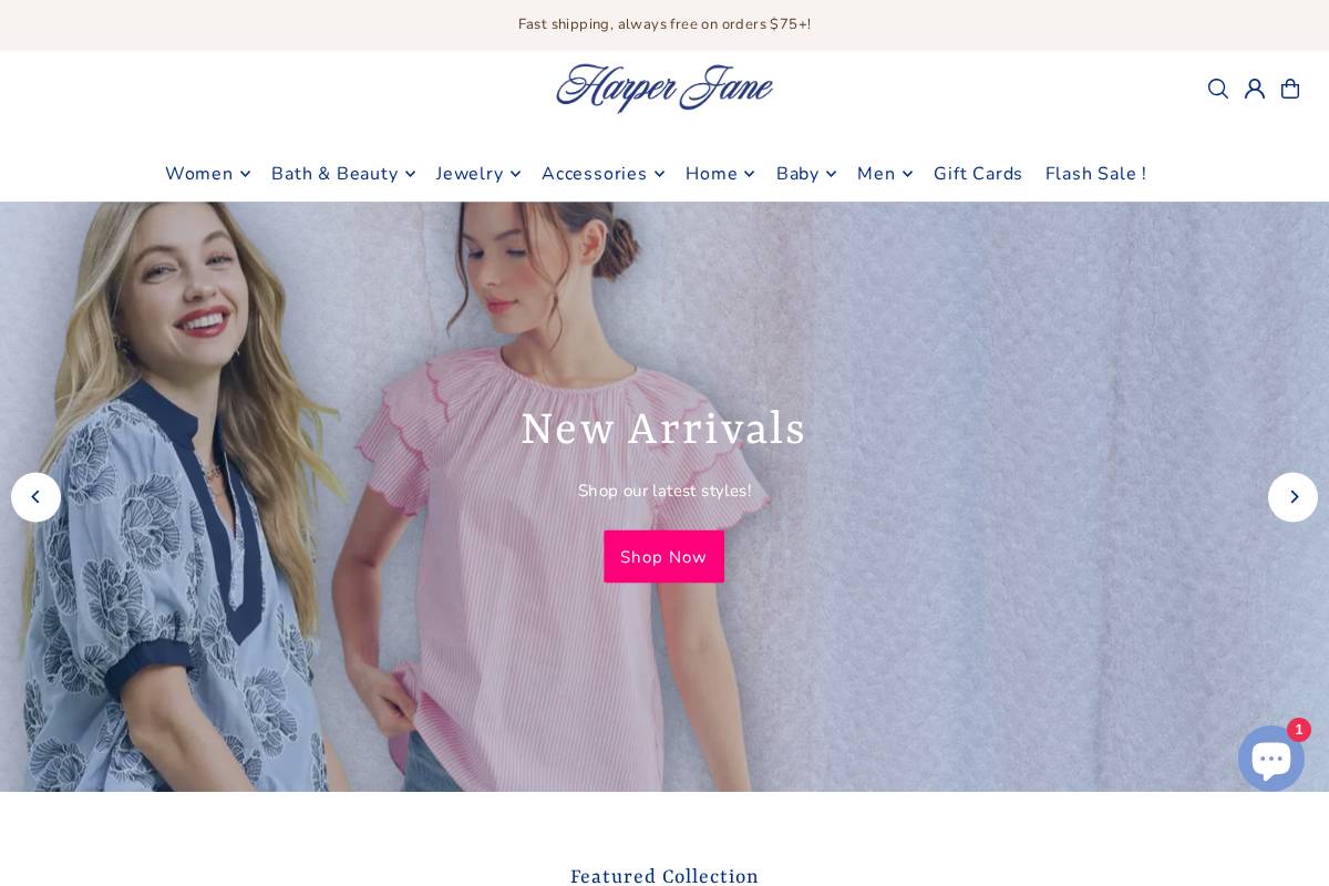 theharperjaneboutique.com homepage screenshot