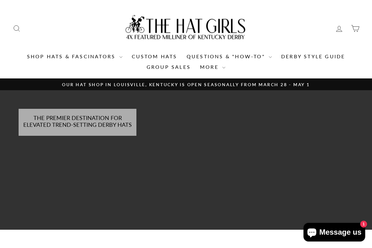 The Hat Girls homepage screenshot