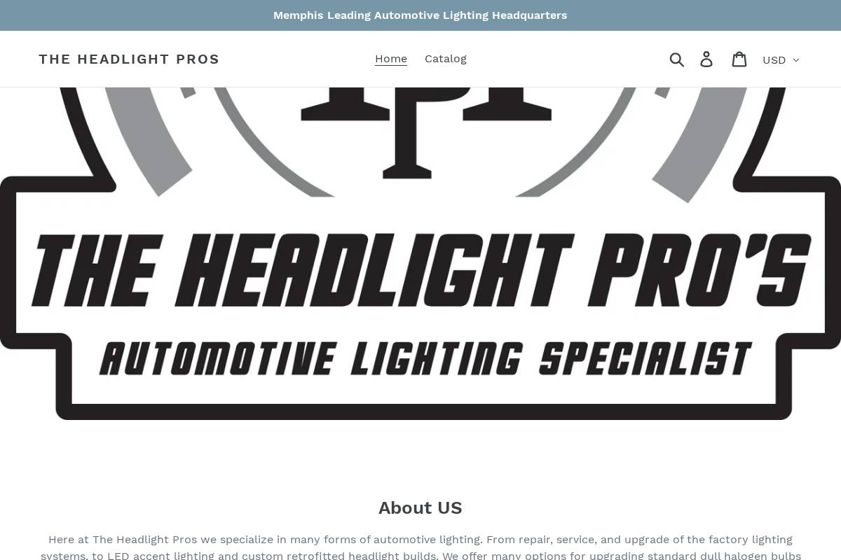 theheadlightpros.com homepage screenshot