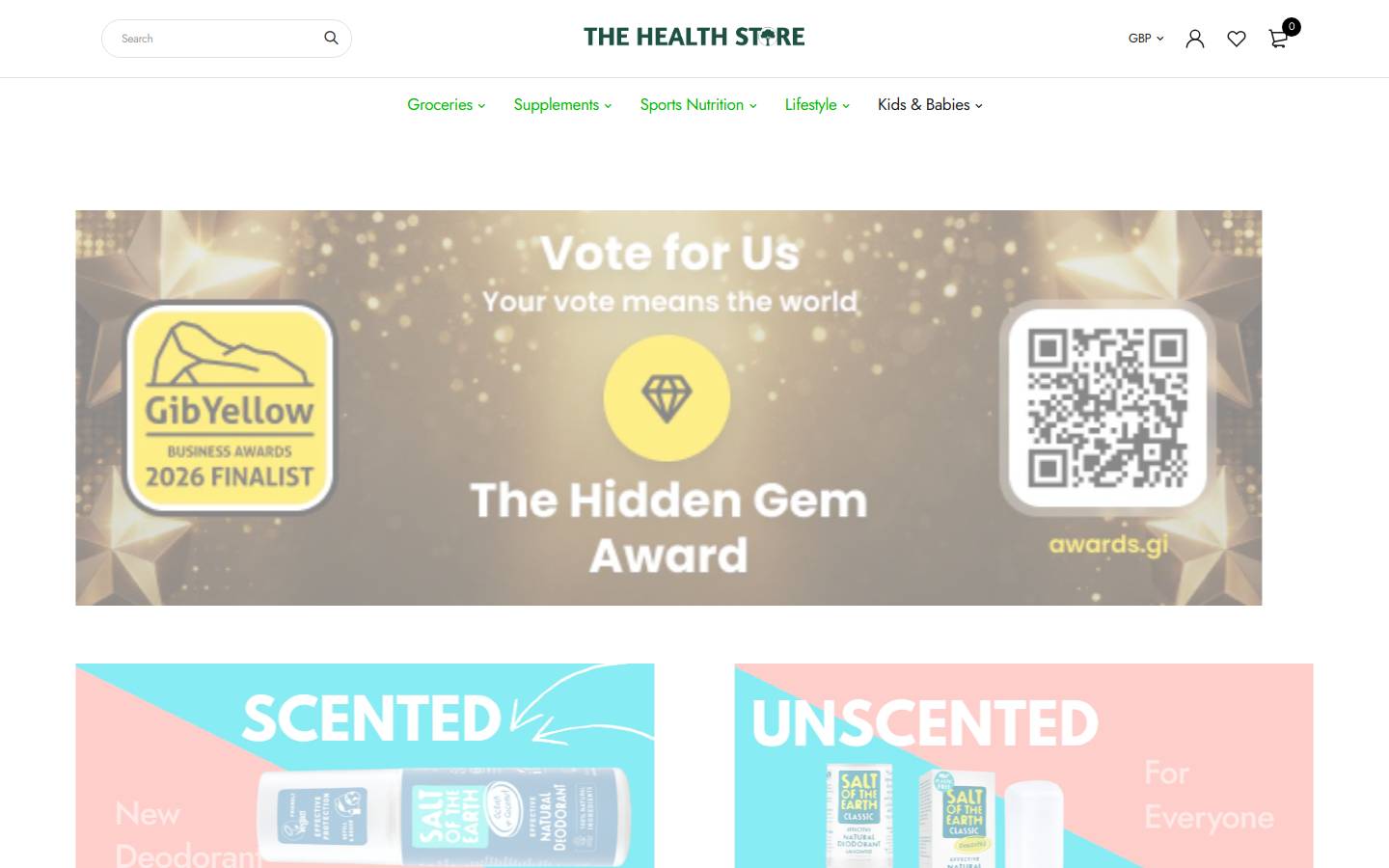 Thehealthstoreeurope homepage screenshot