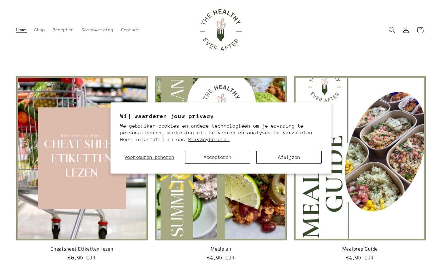 thehealthyeverafter.com homepage screenshot
