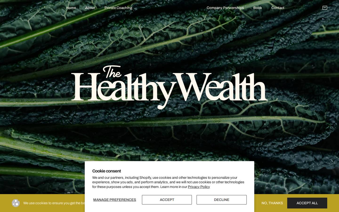 thehealthywealth.com homepage screenshot