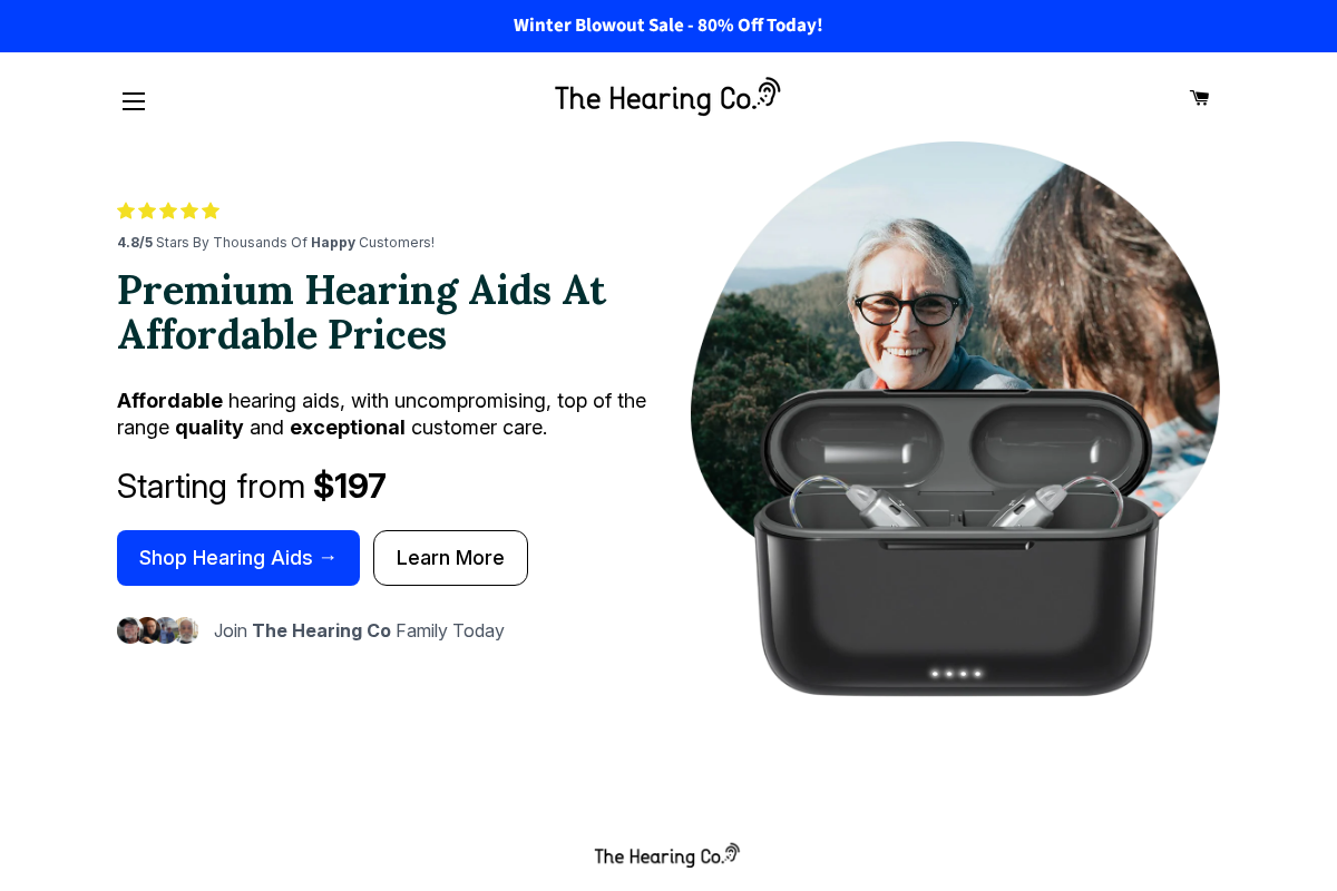 The Hearing Co. homepage screenshot