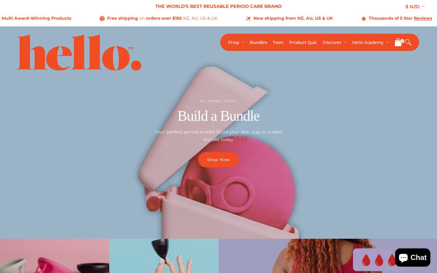 thehellocup.co.nz homepage screenshot