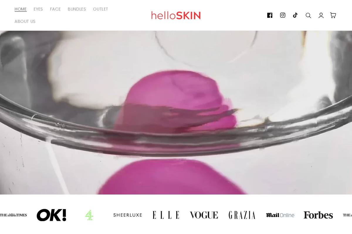 thehelloskinco.com homepage screenshot