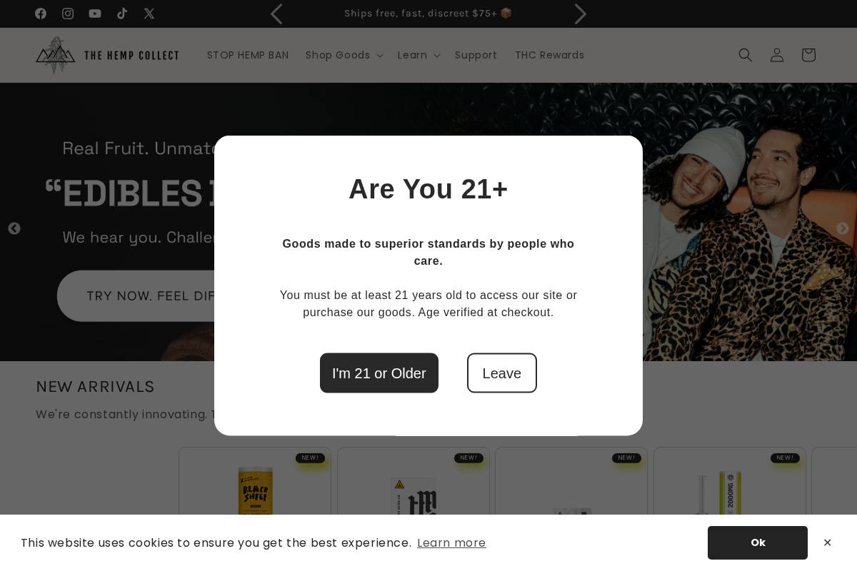 The Hemp Collect / Modern Herb Co homepage screenshot