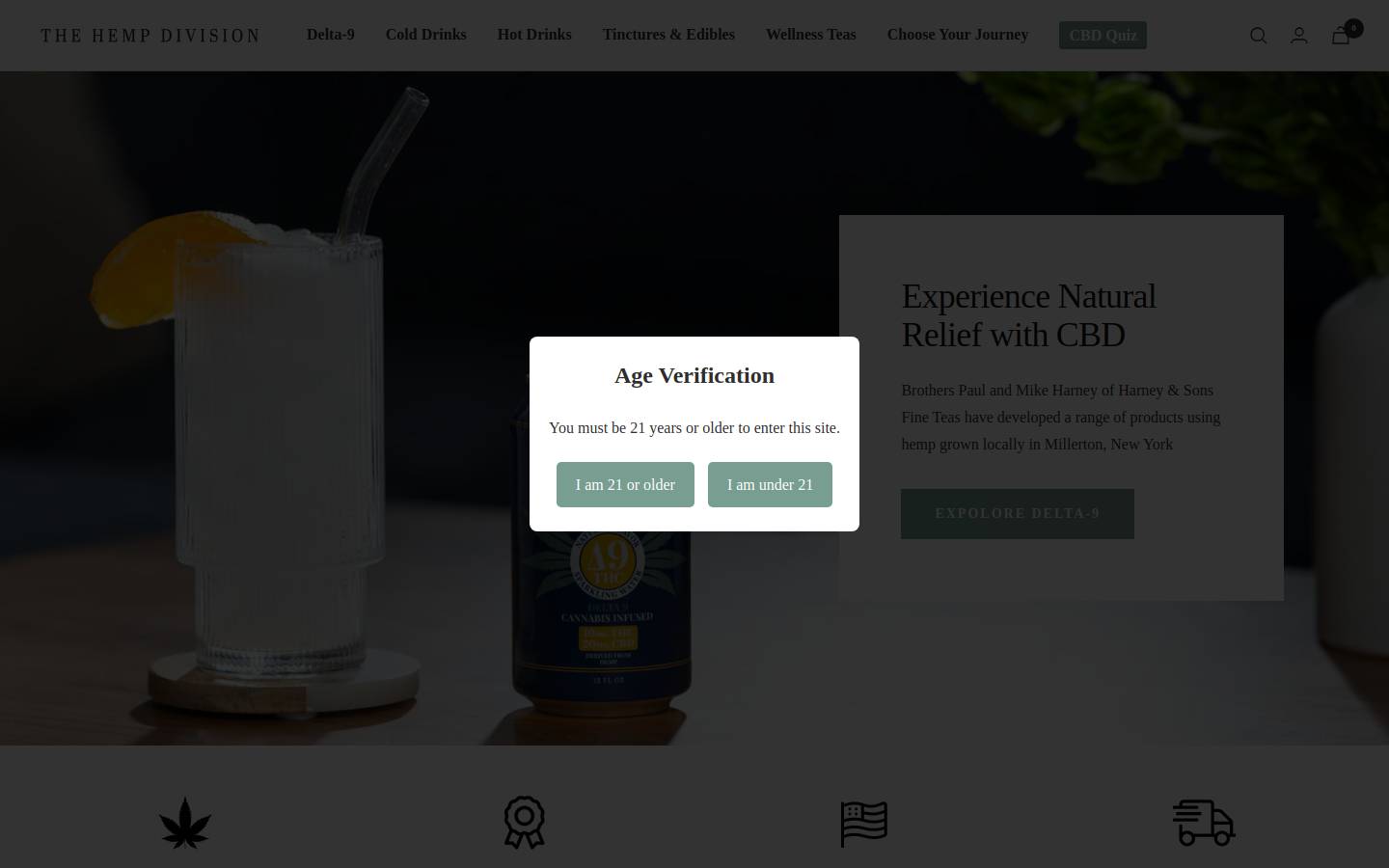 thehempdivision.com homepage screenshot