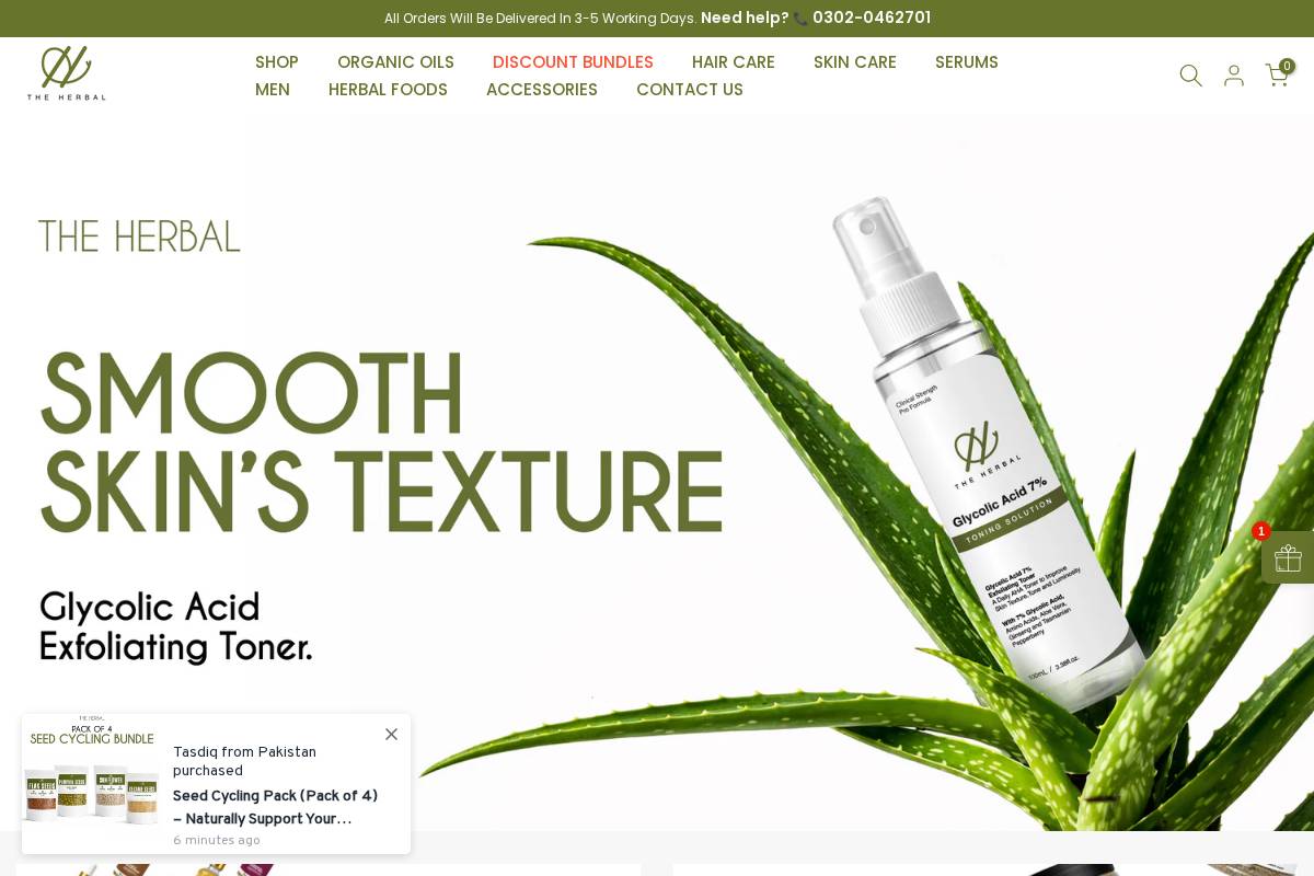 theherbal.pk homepage screenshot