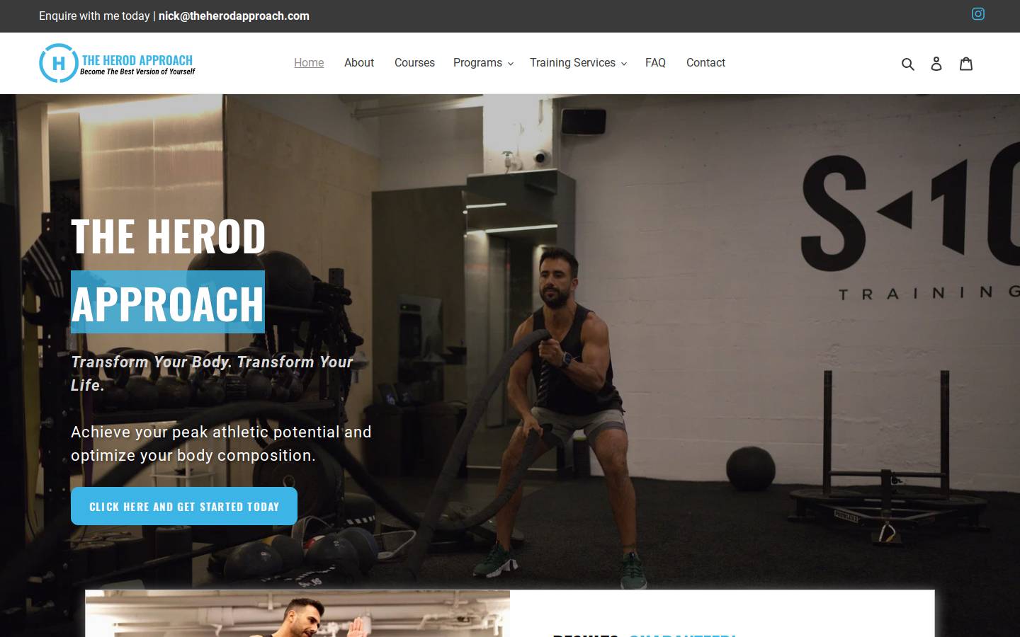 theherodapproach.com homepage screenshot