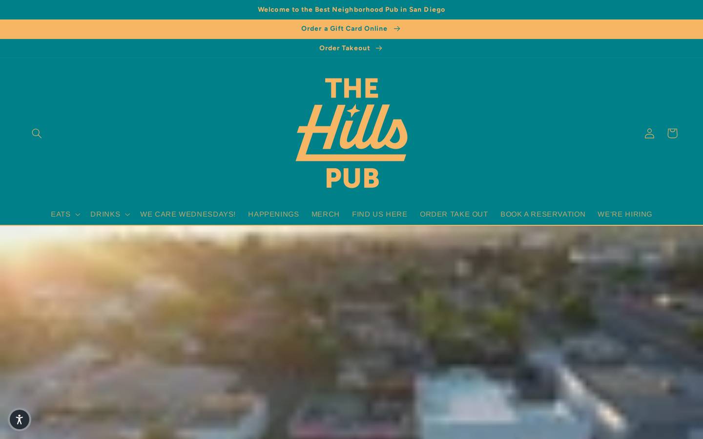 thehillspub.com homepage screenshot
