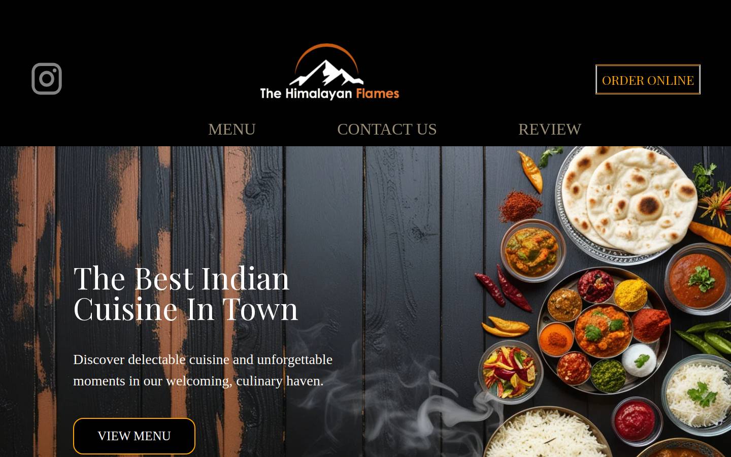 thehimalayanflames.com homepage screenshot