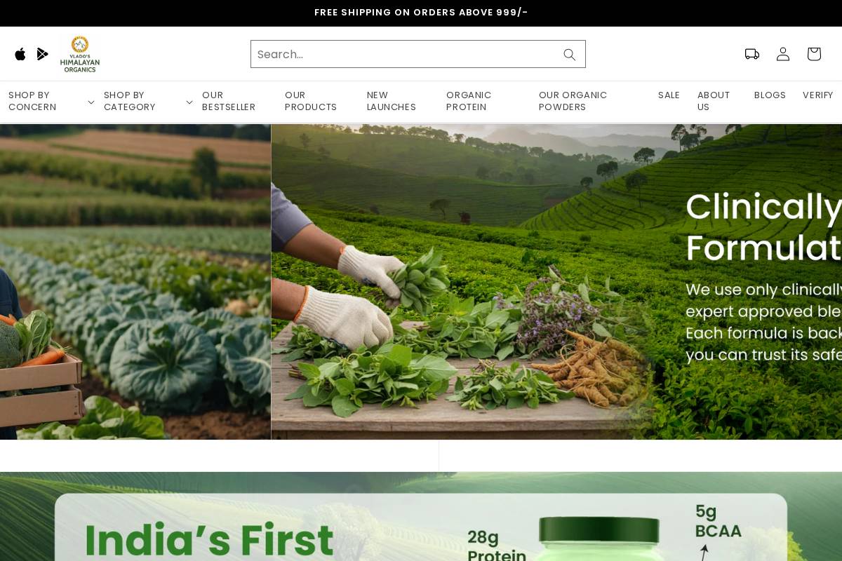 thehimalayanorganics.in homepage screenshot