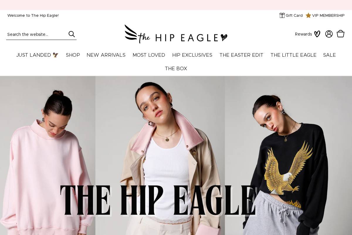 thehipeagle.com homepage screenshot