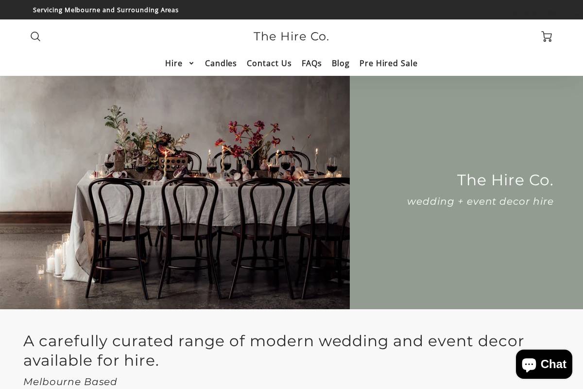 thehireco.com.au homepage screenshot