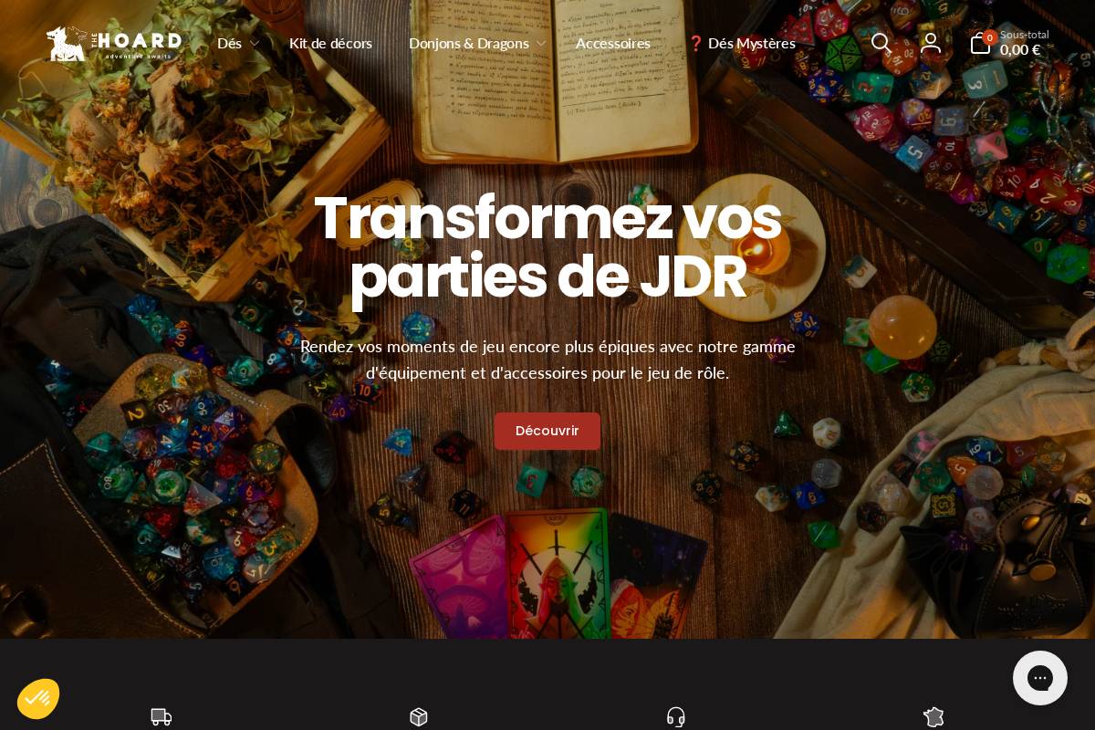 The Hoard homepage screenshot