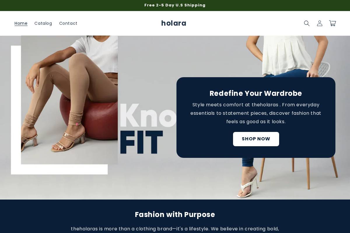 theholaras.com homepage screenshot