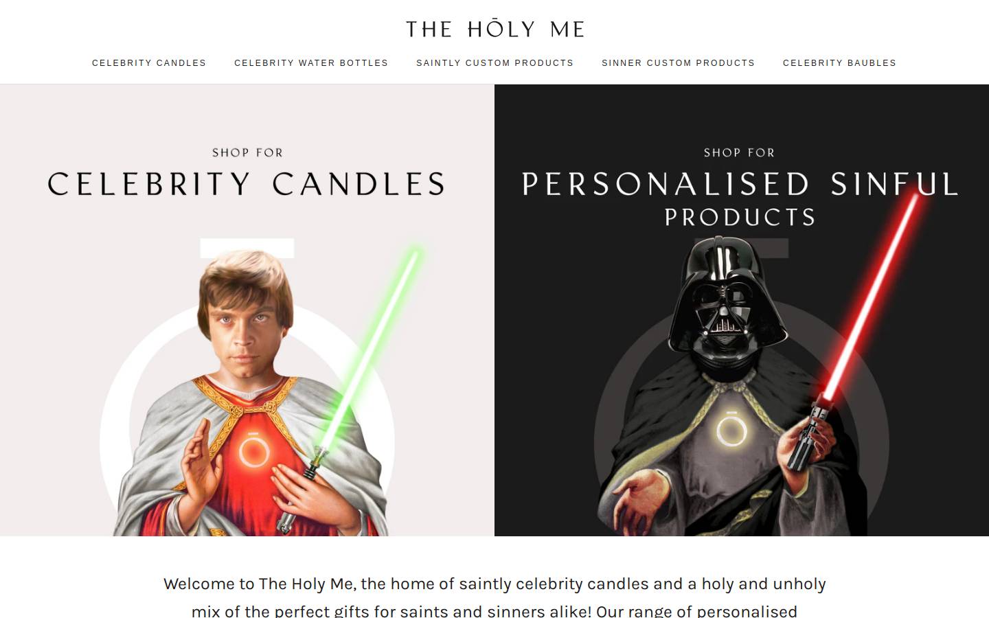 theholyme.com homepage screenshot