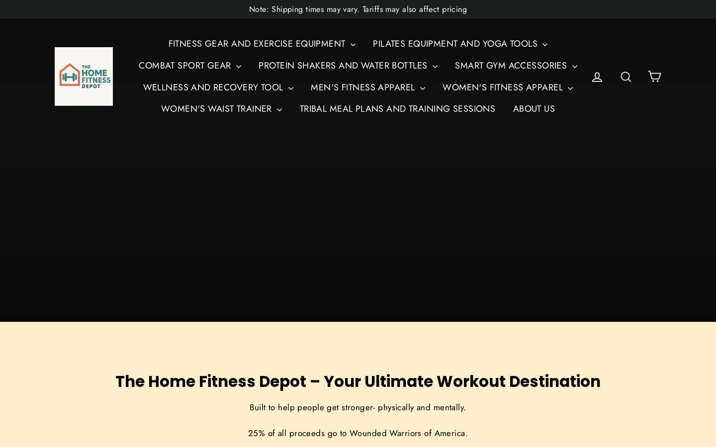 thehomefitnessdepot.com homepage screenshot