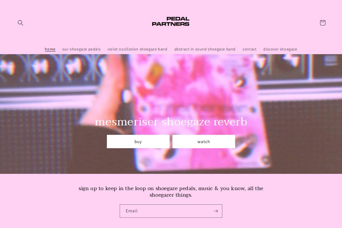 thehomeofshoegaze.com homepage screenshot