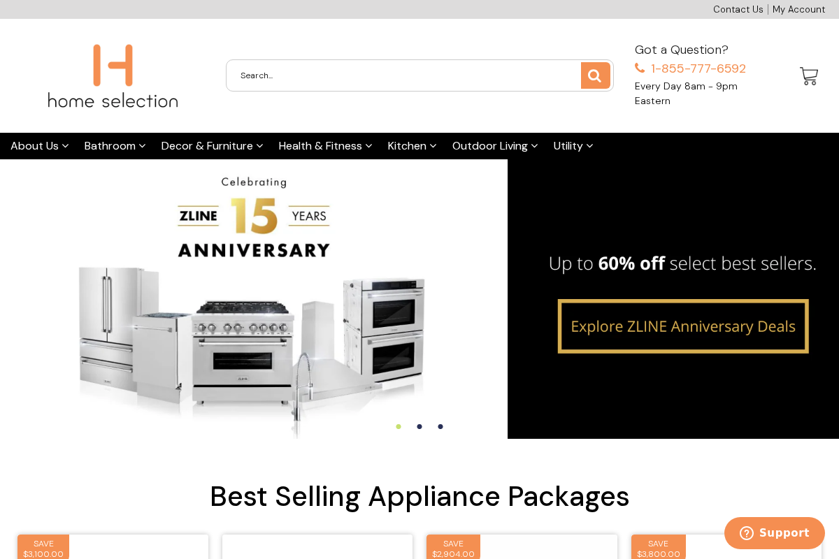 The Home Selection homepage screenshot
