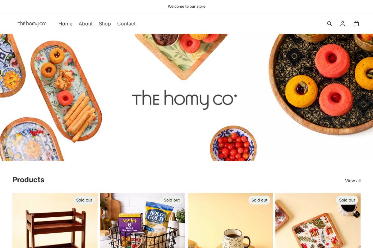 thehomyco.com homepage screenshot