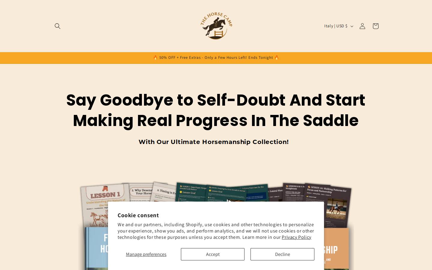 thehorsecamp.com homepage screenshot