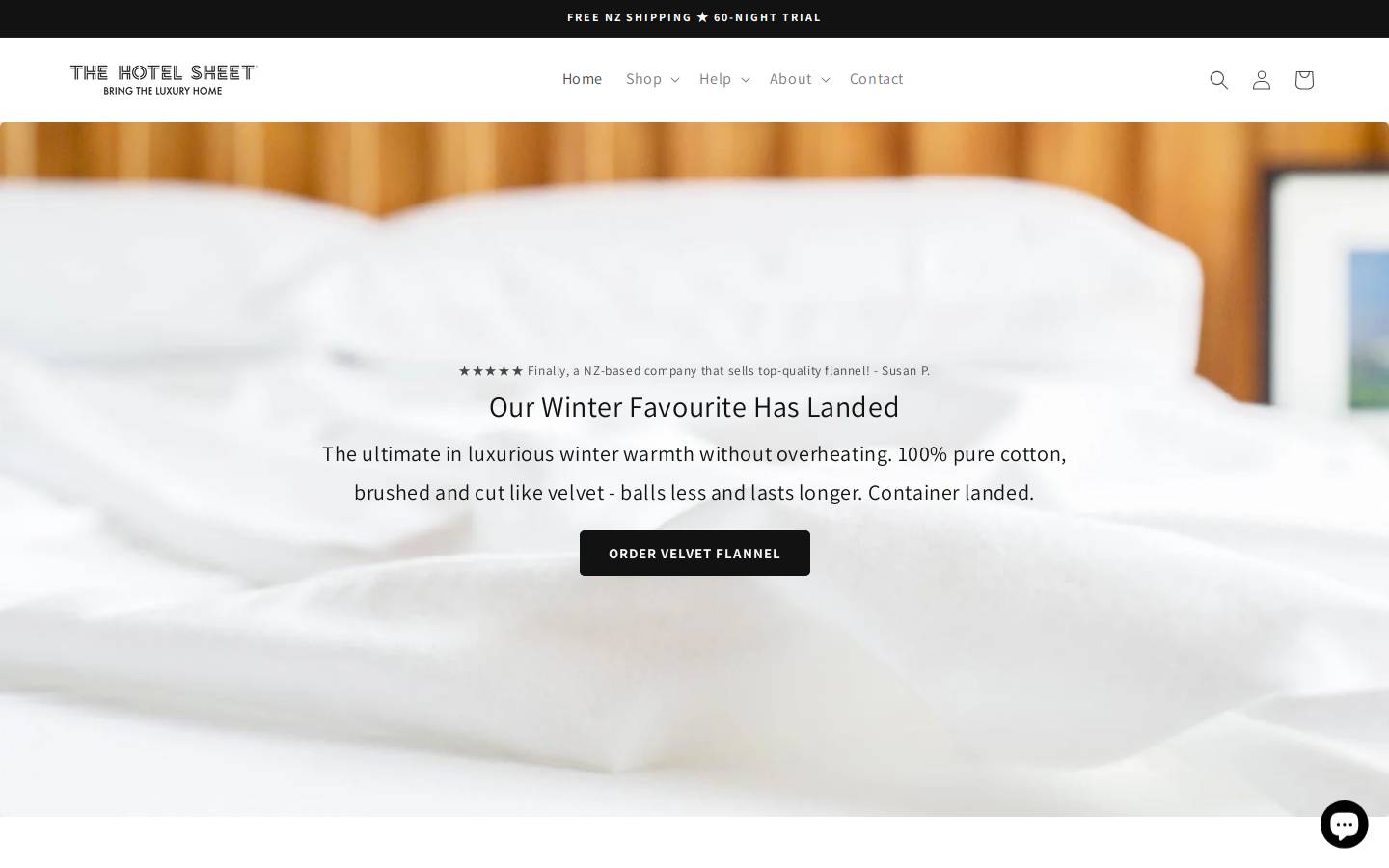 thehotelsheet.co.nz homepage screenshot