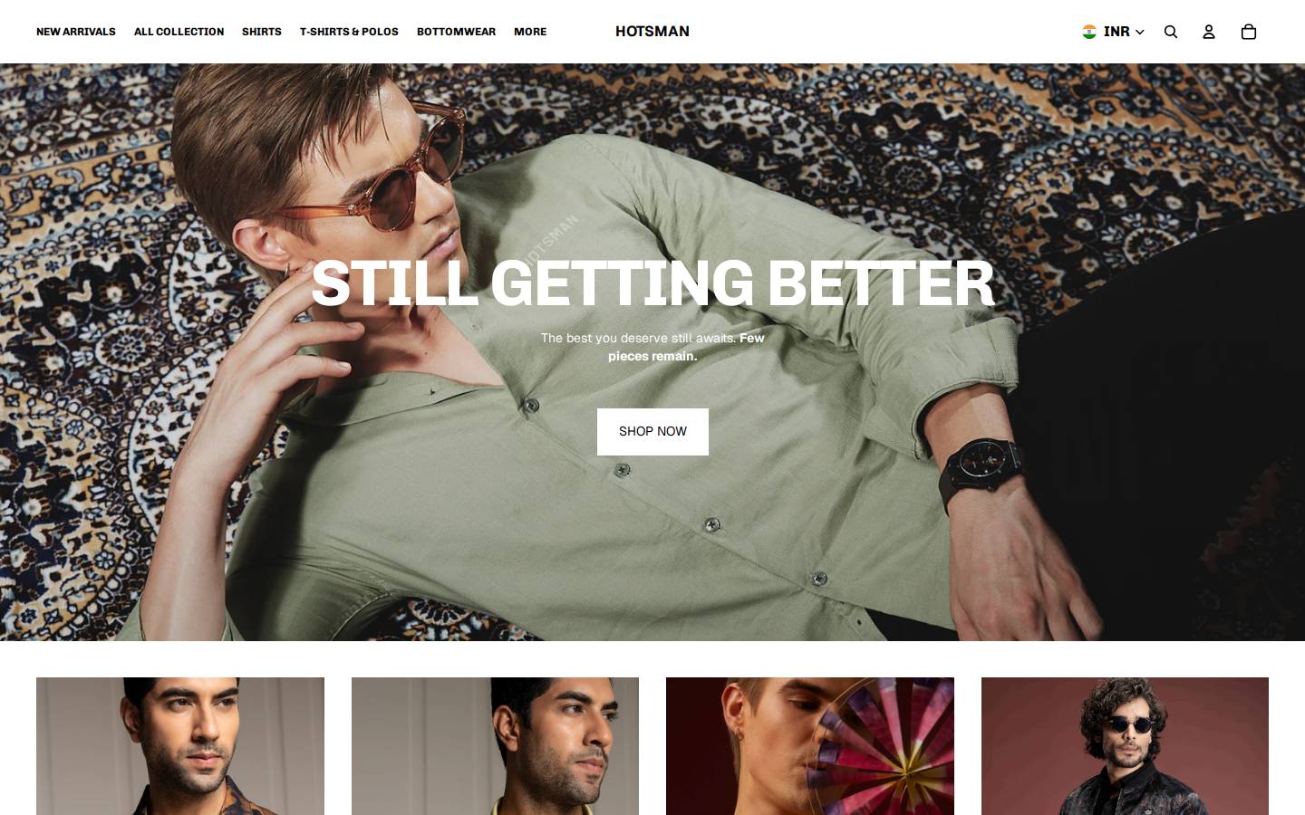Thehotsman homepage screenshot