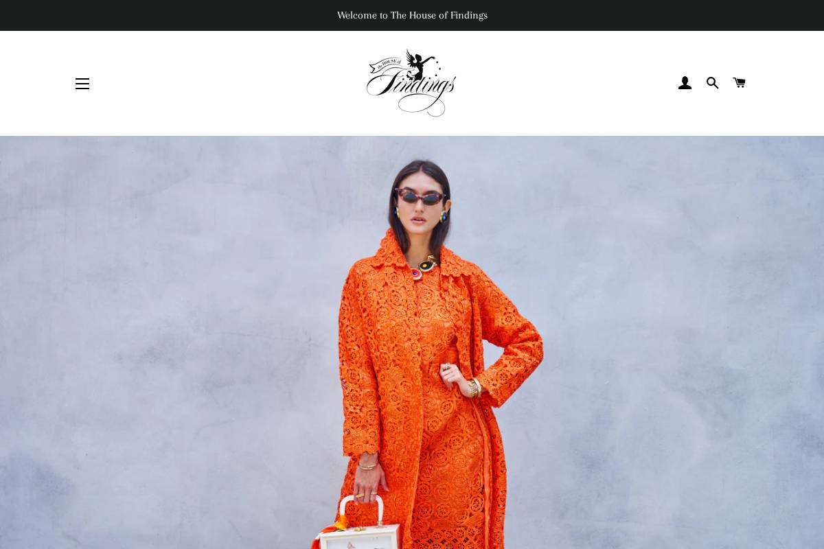 thehouseoffindings.com homepage screenshot
