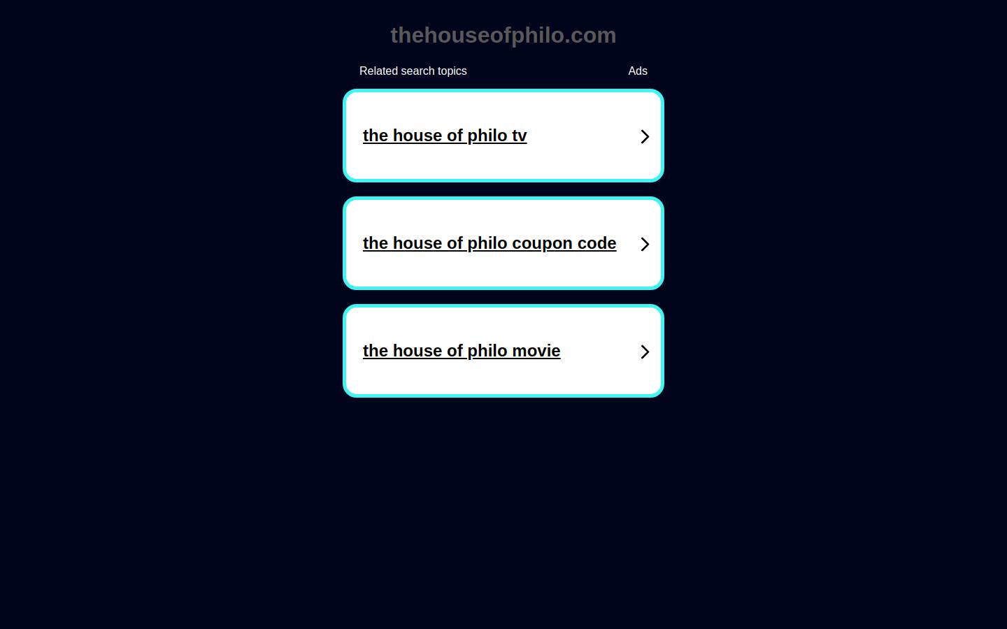 thehouseofphilo.com homepage screenshot