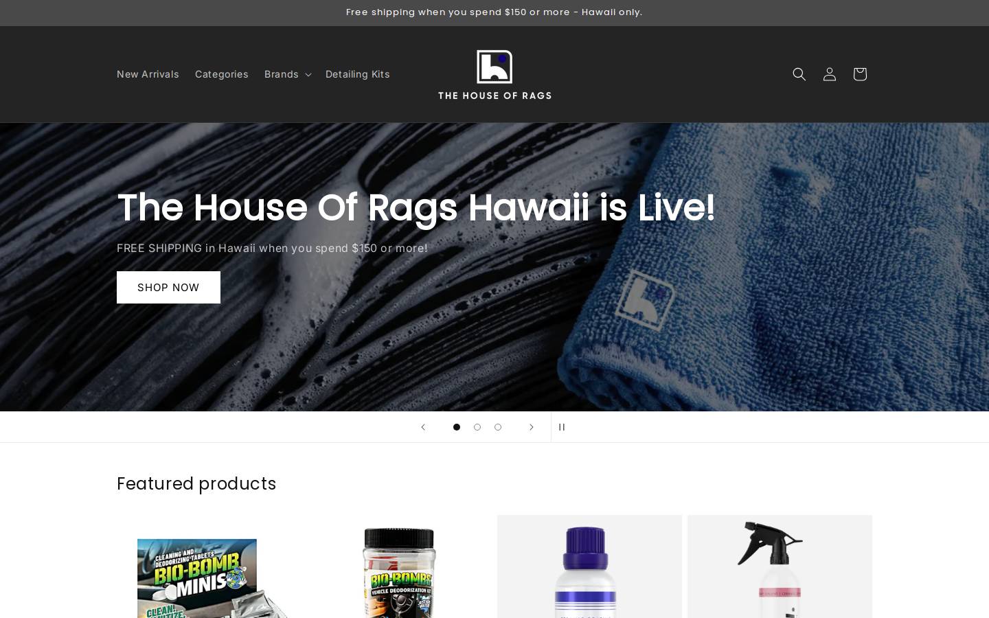 thehouseofragshi.com homepage screenshot