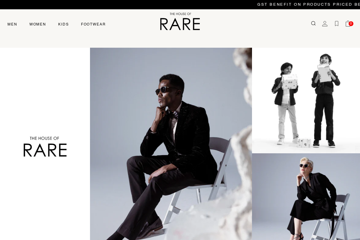 Thehouseofrare homepage screenshot