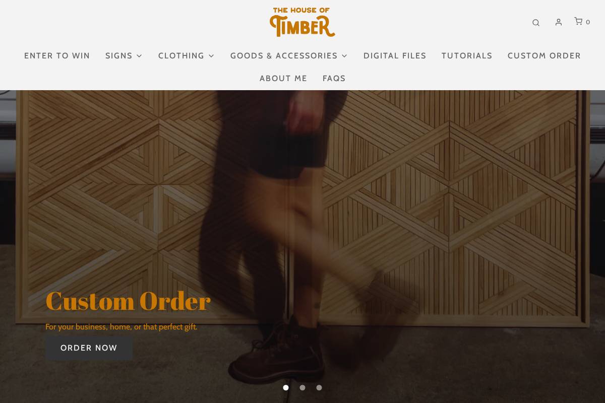 thehouseoftimber.com homepage screenshot