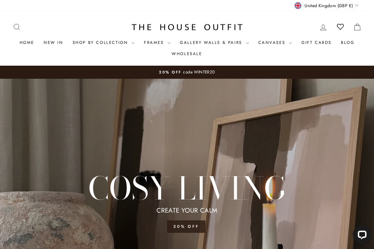 The House Outfit homepage screenshot