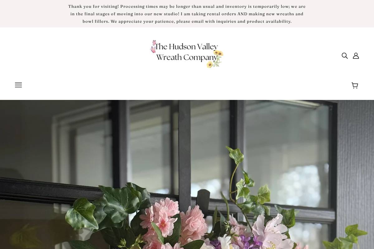 thehudsonvalleywreathcompany.com homepage screenshot