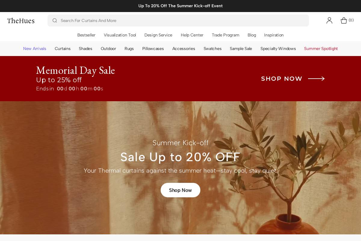 thehues.com homepage screenshot