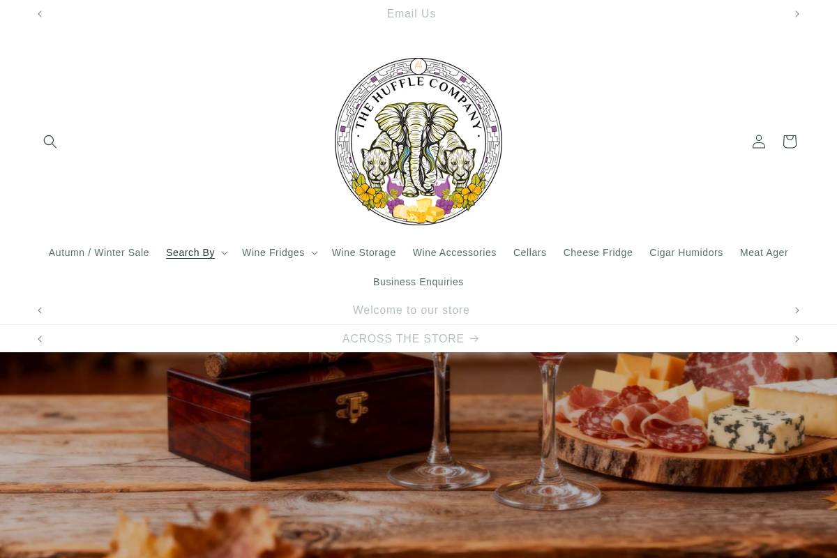 The Huffle Company homepage screenshot