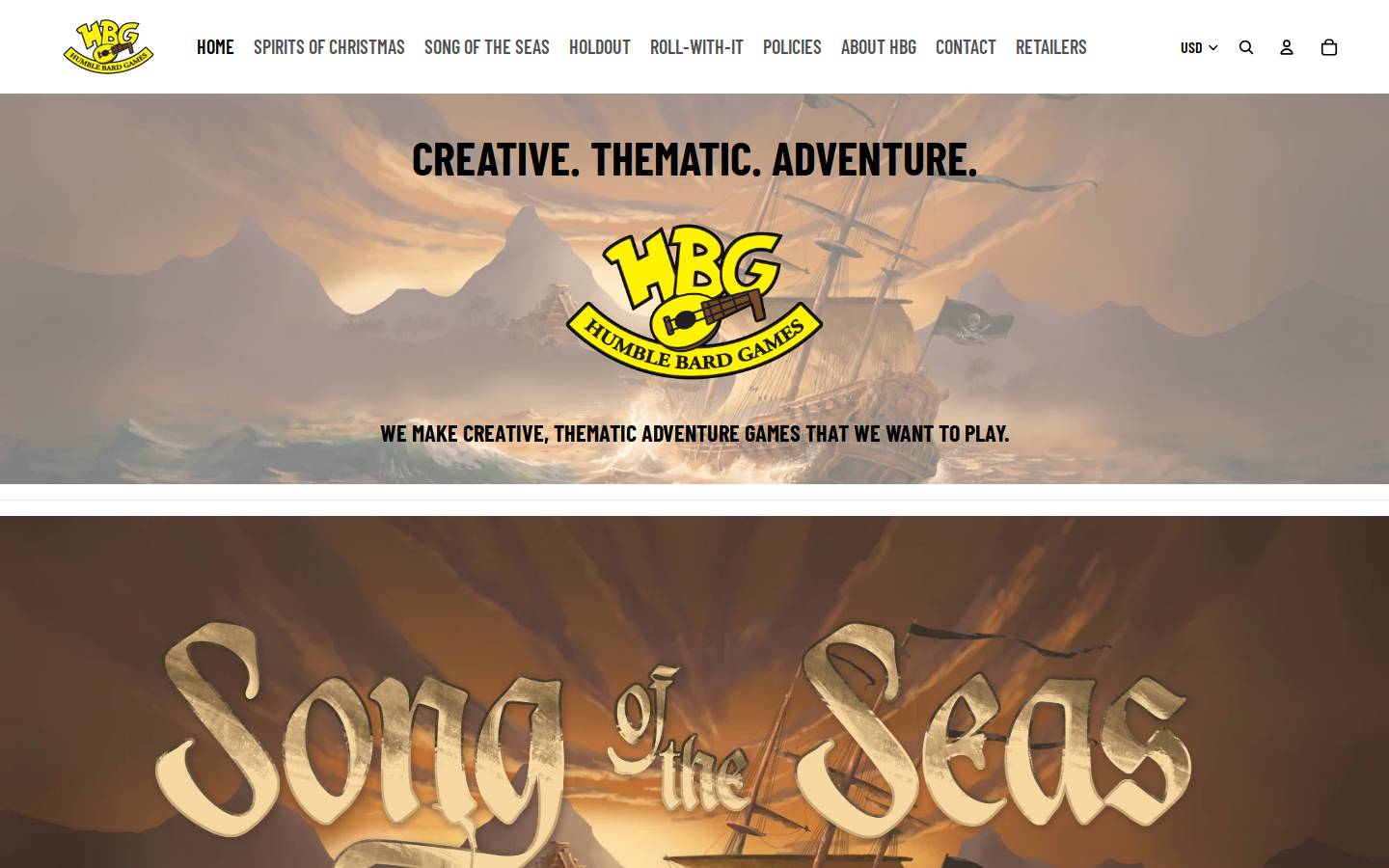 thehumblebard.com homepage screenshot