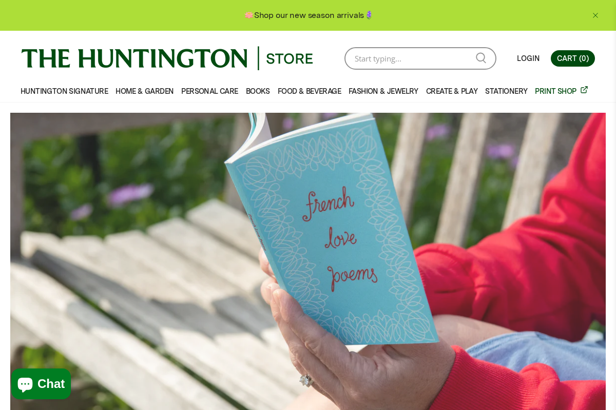 The Huntington Store homepage screenshot