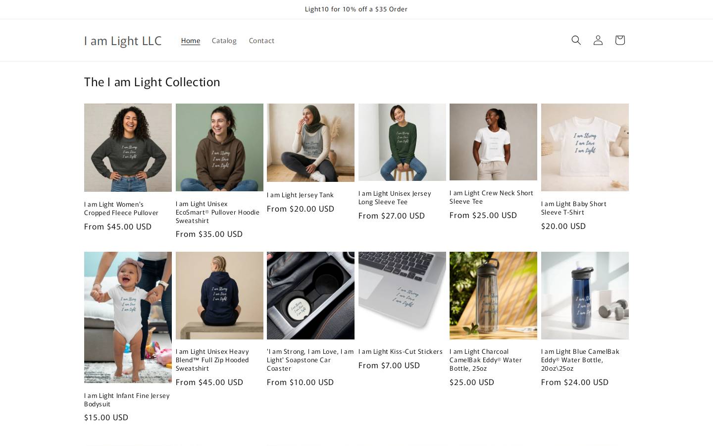 theiamlight.com homepage screenshot