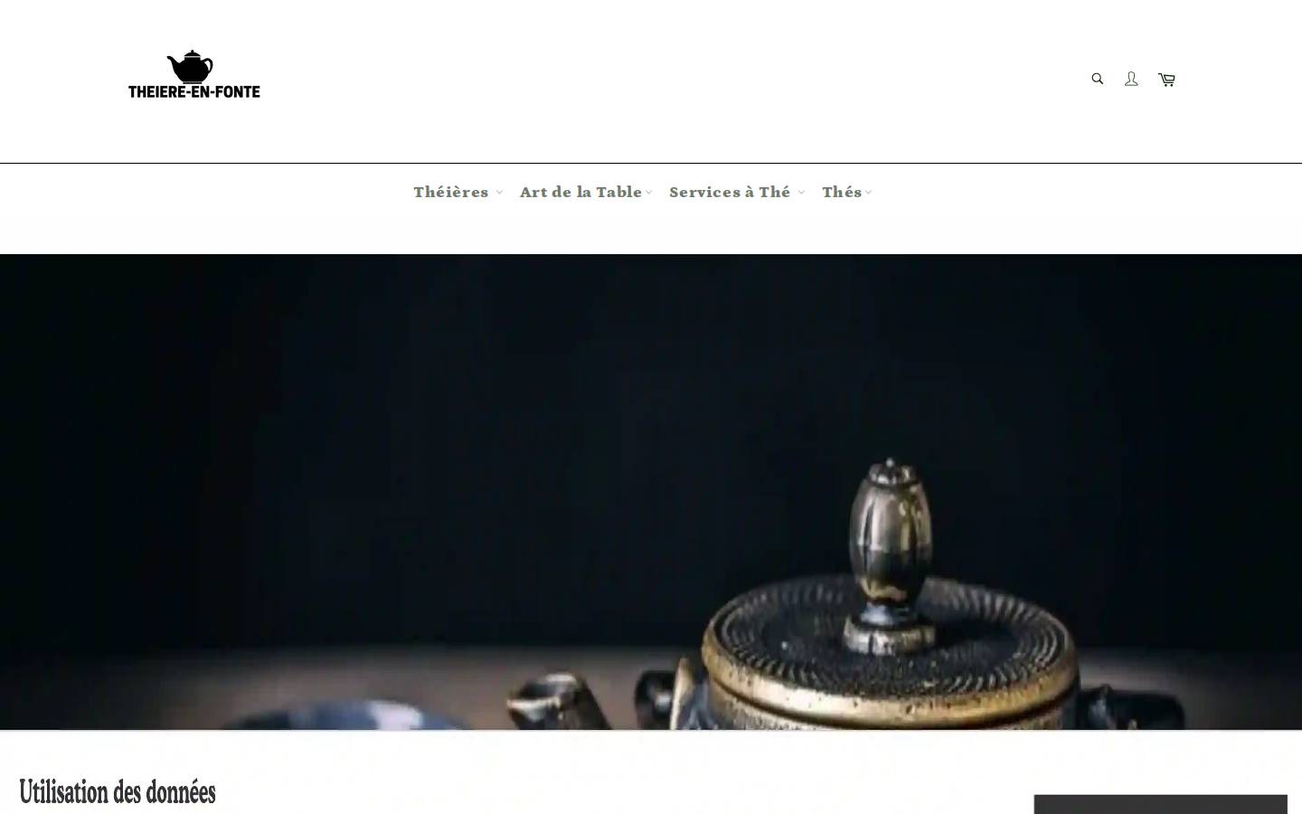Theiere En-fonte homepage screenshot