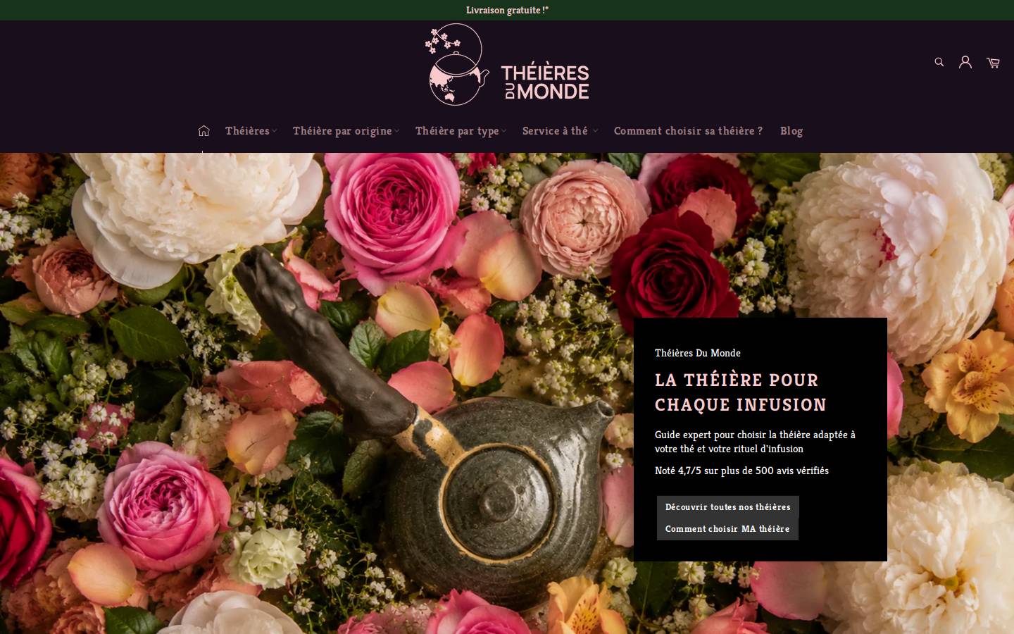 theieres-du-monde.fr homepage screenshot