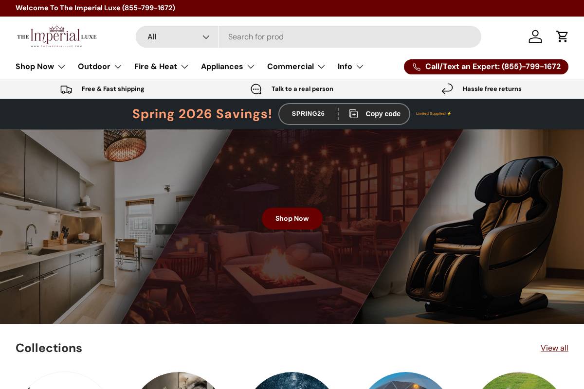 theimperialluxe.com homepage screenshot