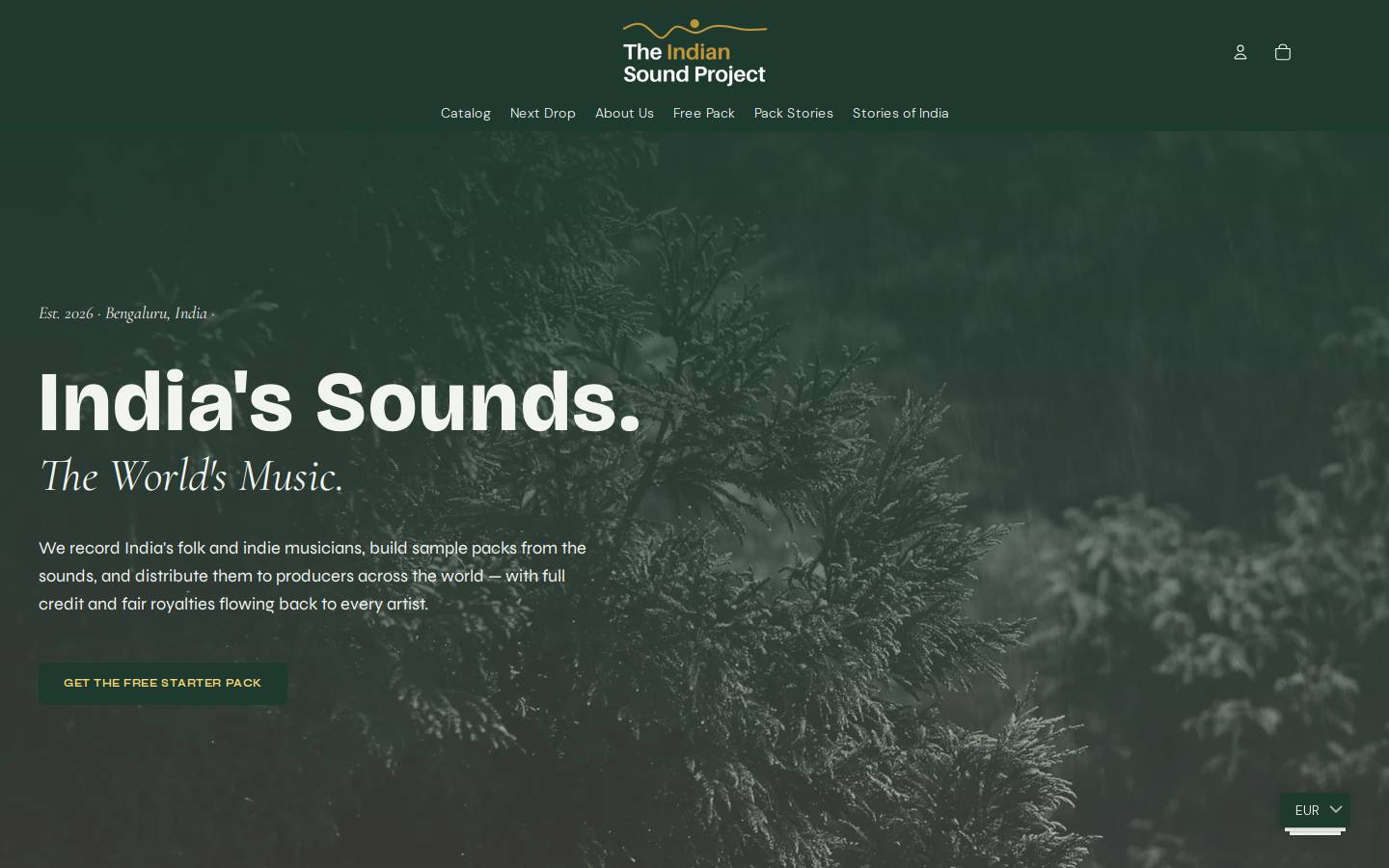 theindiansoundproject.com homepage screenshot