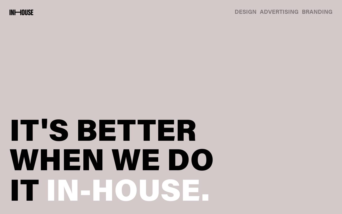 theinhouse.studio homepage screenshot